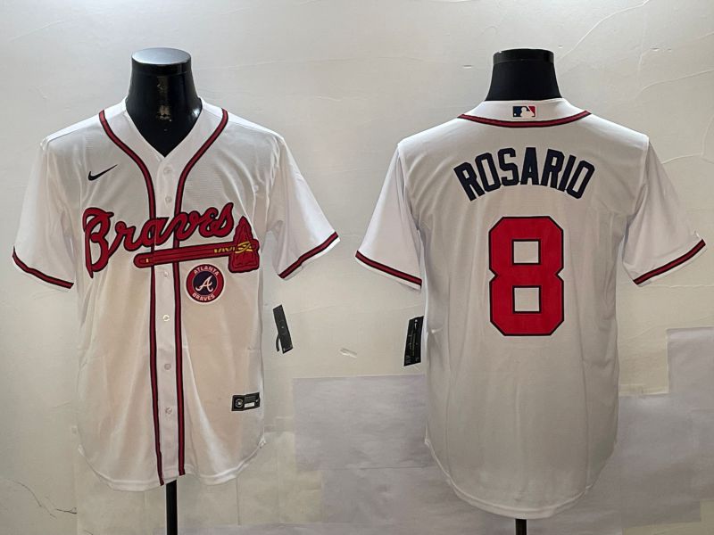 Men Atlanta Braves #8 Rosario White Game 2024 Nike MLB Jersey style 1->atlanta braves->MLB Jersey